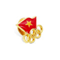 Esmalte pin dorado de solapa, insignia de organización (GZHY-LP-008)